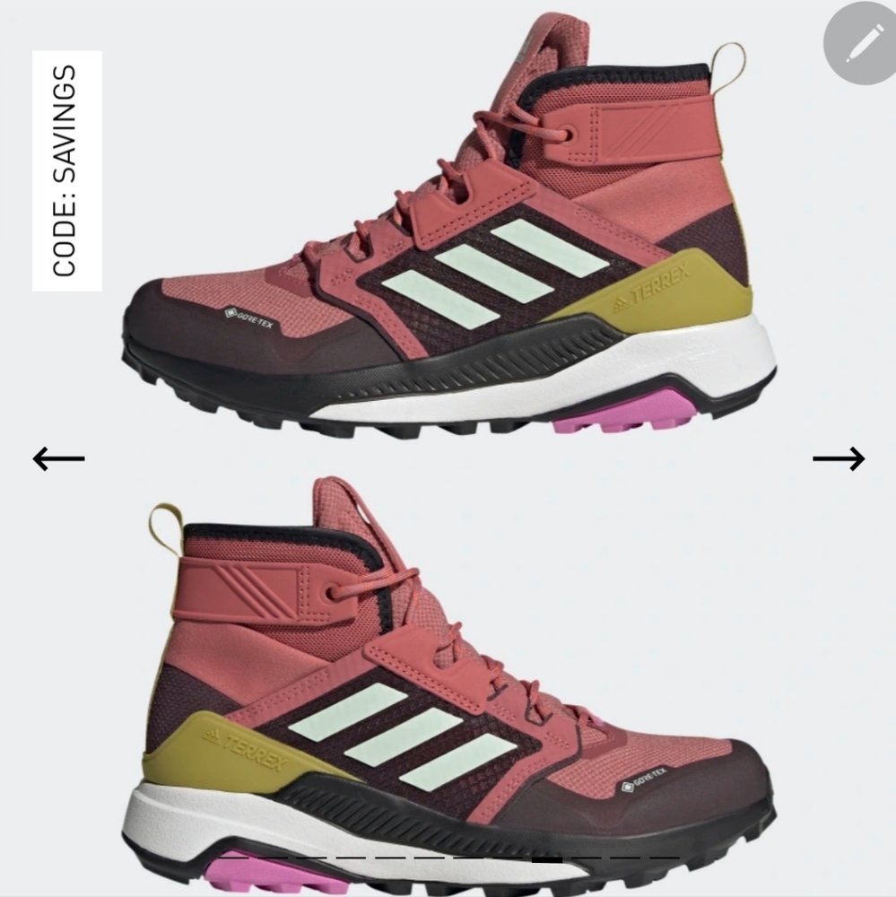 Brand New In Box Adidas Hiking Hi Top Shoe